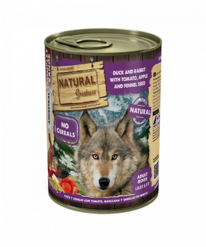 Natural Greatness Pato y Conejo con Tomate, Manzana y Semillas de hinojo 400G