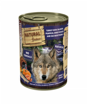 Natural Greatness Pavo con Salmón, Calabaza, Boniato y Espino Amarillo 400G