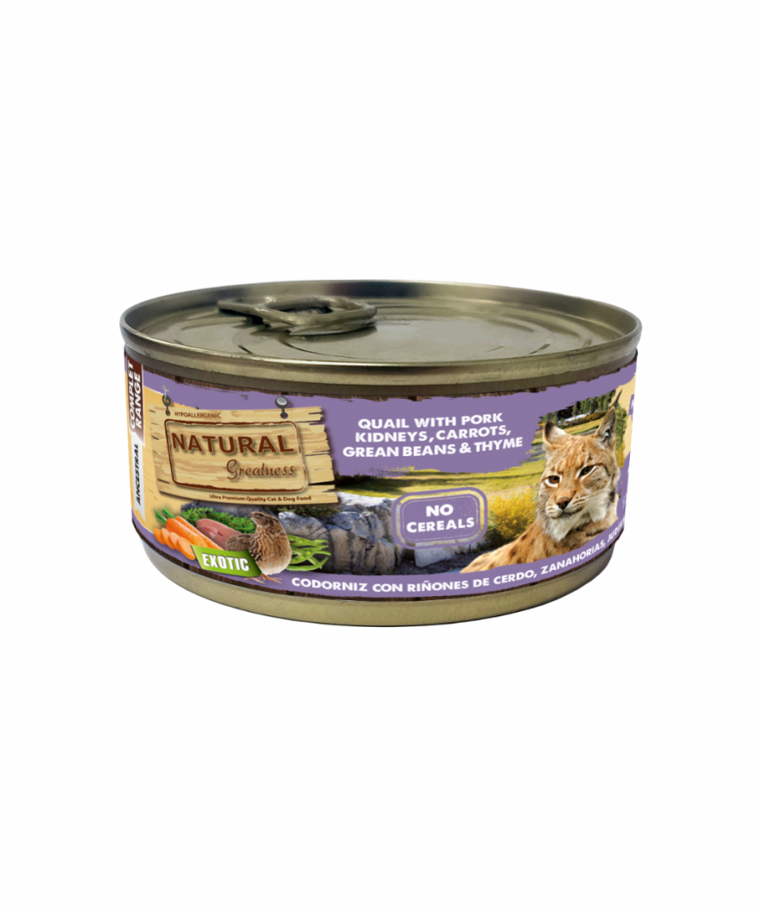 Codorniz con riñones de cerdo, zanahoria, judías y tomillo 170G