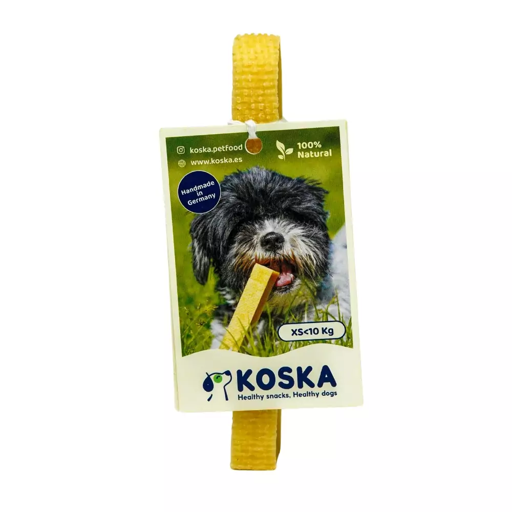 Barra de Queso KOSKA: Snack Natural Duradero para Perros